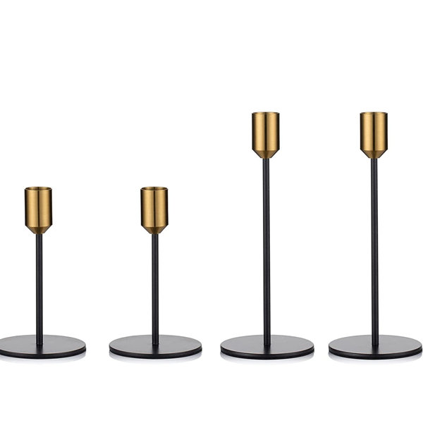 Ivy Bronx 4 Piece Metal Tabletop Candlestick Set Wayfair